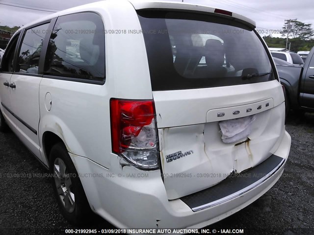 2C4RDGBG9CR298766 - 2012 DODGE GRAND CARAVAN SE WHITE photo 6