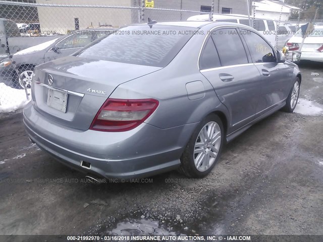 WDDGF81X18F059967 - 2008 MERCEDES-BENZ C 300 4MATIC GRAY photo 4