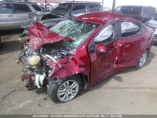 1G1JA5SH5C4116642 - 2012 CHEVROLET SONIC LS RED photo 2