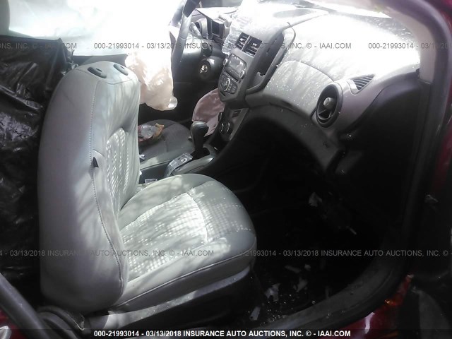 1G1JA5SH5C4116642 - 2012 CHEVROLET SONIC LS RED photo 5