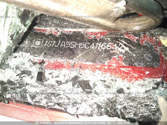 1G1JA5SH5C4116642 - 2012 CHEVROLET SONIC LS RED photo 9