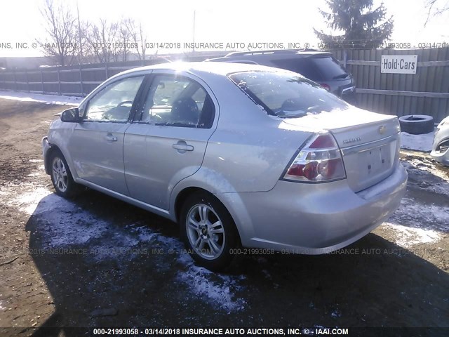 KL1TD5DE2BB214183 - 2011 CHEVROLET AVEO LS/LT 银色 照片 3
