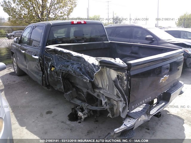 3GCPCREC2EG446957 - 2014 CHEVROLET SILVERADO C1500 LT BLACK photo 3