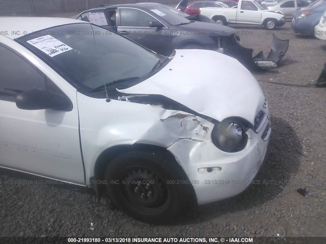 1B3ES26CX3D172015 - 2003 DODGE NEON SE WHITE photo 6