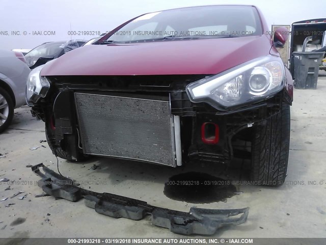 KNAFX4A66E5223702 - 2014 KIA FORTE LX RED photo 6