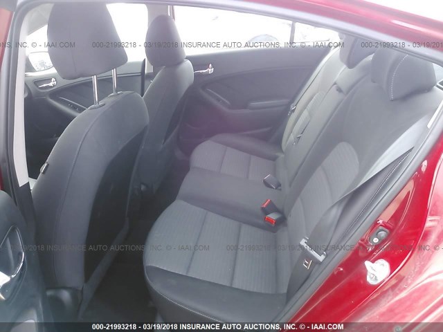 KNAFX4A66E5223702 - 2014 KIA FORTE LX RED photo 8