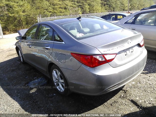 5NPEC4ACXDH634924 - 2013 HYUNDAI SONATA SE/LIMITED GRAY photo 3