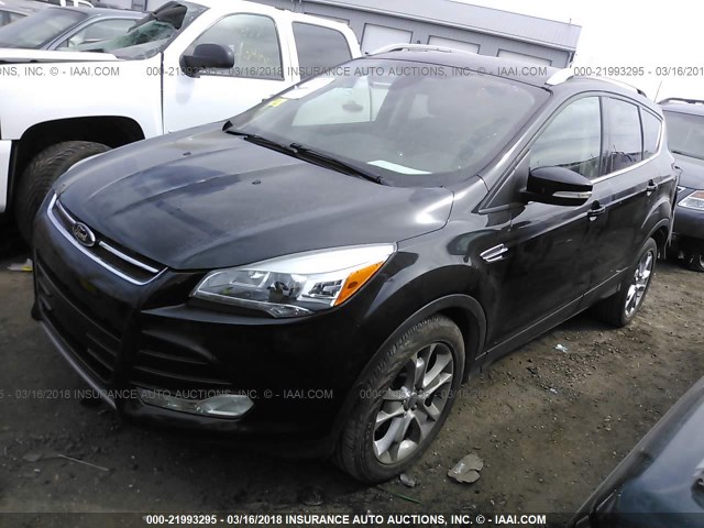 1FMCU0J97EUB96383 - 2014 FORD ESCAPE TITANIUM BLACK photo 2