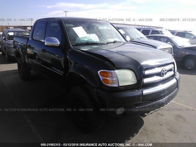 5TBDT44164S436849 - 2004 TOYOTA TUNDRA DOUBLE CAB SR5 BLACK photo 1