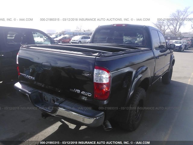 5TBDT44164S436849 - 2004 TOYOTA TUNDRA DOUBLE CAB SR5 BLACK photo 4