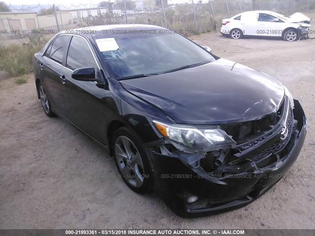 4T1BK1FK9DU526431 - 2013 TOYOTA CAMRY SE/XLE BLACK photo 1