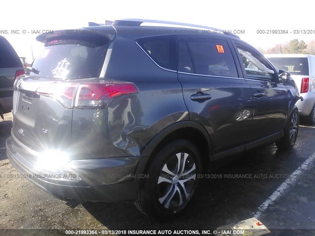 JTMZFREV3GJ086567 - 2016 TOYOTA RAV4 LE GRAY photo 4