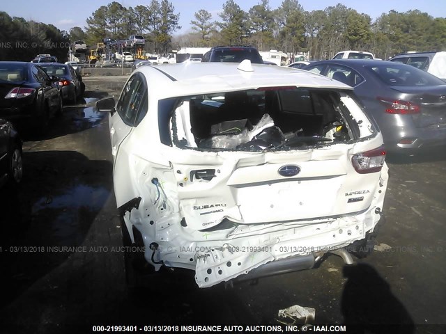 4S3GTAM69J3708676 - 2018 SUBARU IMPREZA SPORT WHITE photo 6