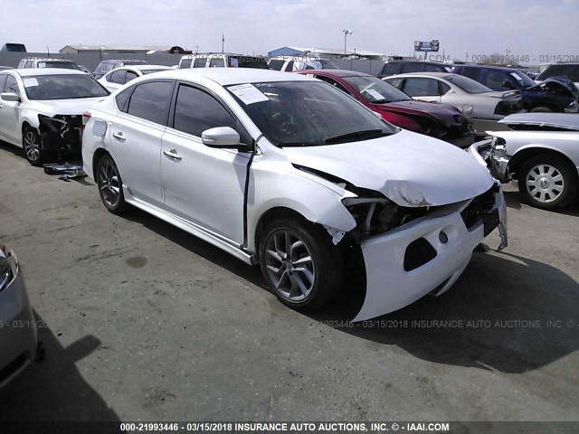 3N1AB7AP7FY369152 - 2015 NISSAN SENTRA S/SV/SR/SL WHITE photo 1