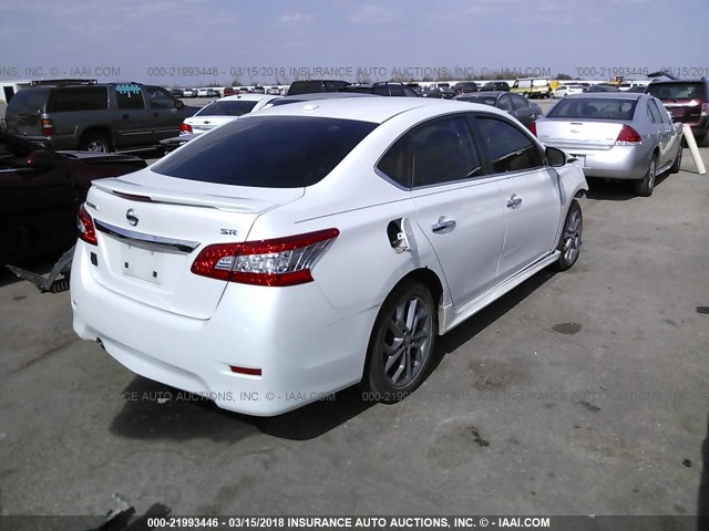 3N1AB7AP7FY369152 - 2015 NISSAN SENTRA S/SV/SR/SL WHITE photo 4