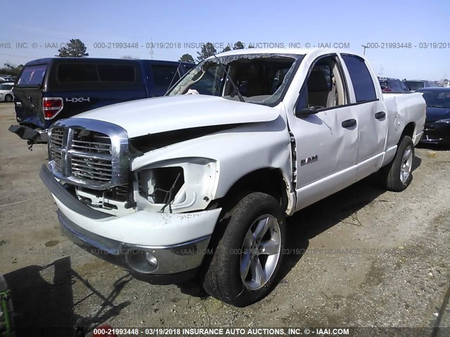 1D7HA18NX8S569496 - 2008 DODGE RAM 1500 ST/SLT WHITE photo 2