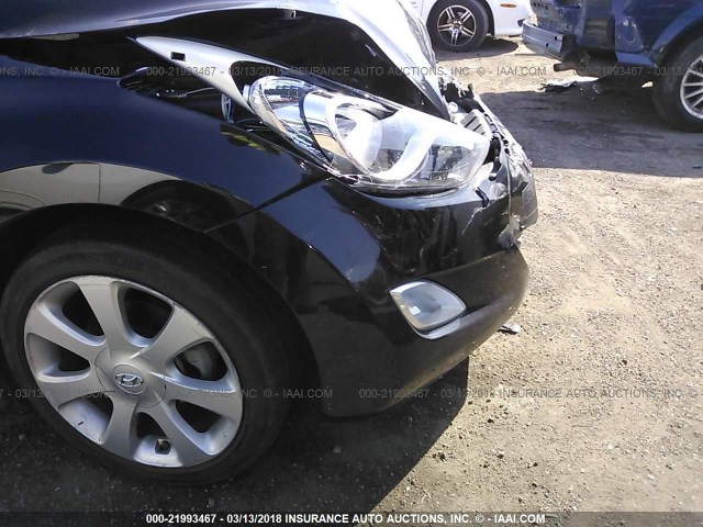 KMHDH4AE2DU605465 - 2013 HYUNDAI ELANTRA GLS/LIMITED BLACK photo 6