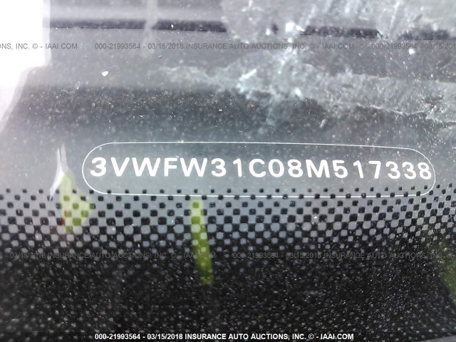 3VWFW31C08M517338 - 2008 VOLKSWAGEN NEW BEETLE TRIPLE WHITE WHITE photo 9