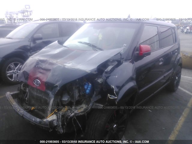 KNDJT2A24A7039058 - 2010 KIA SOUL +/!/SPORT BLACK photo 2