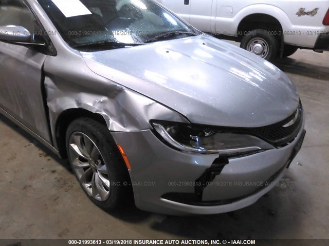 1C3CCCBB4FN505639 - 2015 CHRYSLER 200 S SILVER photo 6