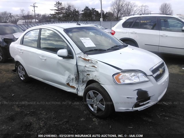 KL1TD5DE1BB204583 - 2011 CHEVROLET AVEO LS/LT WHITE photo 1