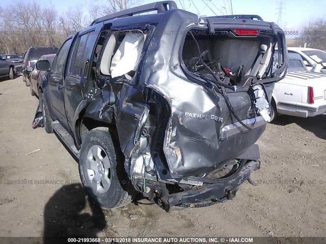 5N1AR18B19C615346 - 2009 NISSAN PATHFINDER S/LE/SE GRAY photo 3