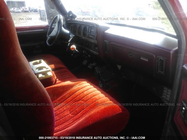 1B7KM2683LS600879 - 1990 DODGE W-SERIES W200/W250 RED photo 5