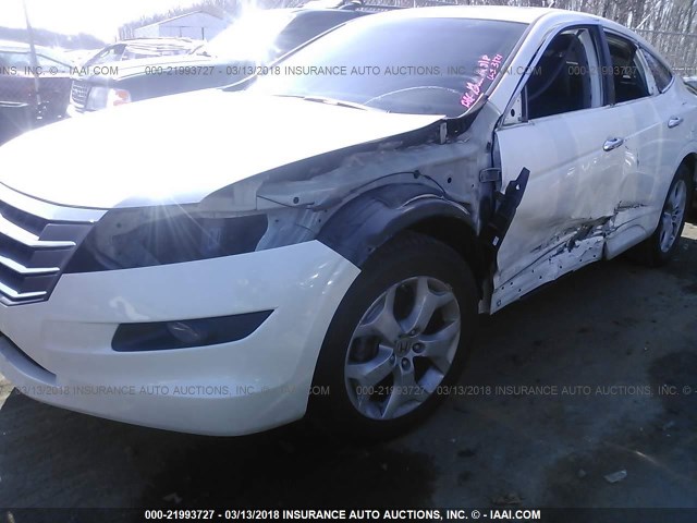 5J6TF2H53AL006473 - 2010 HONDA ACCORD CROSSTOUR EXL WHITE photo 6