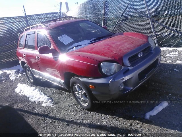 KM8SC13D23U506667 - 2003 HYUNDAI SANTA FE GLS/LX RED photo 1