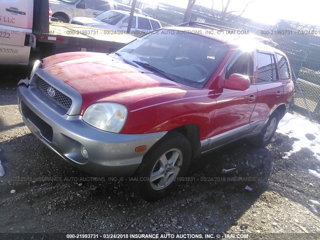 KM8SC13D23U506667 - 2003 HYUNDAI SANTA FE GLS/LX RED photo 2