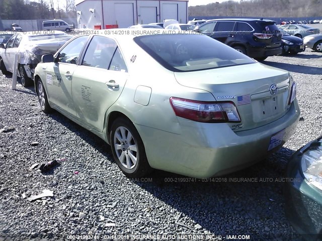 4T1BB46K68U039906 - 2008 TOYOTA CAMRY HYBRID GREEN photo 3