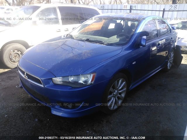 JA3AU86W49U016290 - 2009 MITSUBISHI LANCER GTS BLUE photo 2