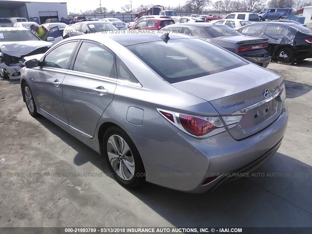 KMHEC4A42EA104427 - 2014 HYUNDAI SONATA HYBRID GRAY photo 3