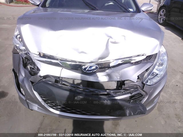 KMHEC4A42EA104427 - 2014 HYUNDAI SONATA HYBRID GRAY photo 6