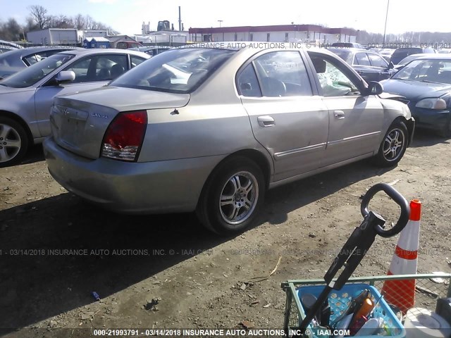 KMHDN46D85U927862 - 2005 HYUNDAI ELANTRA GLS/GT GOLD photo 4