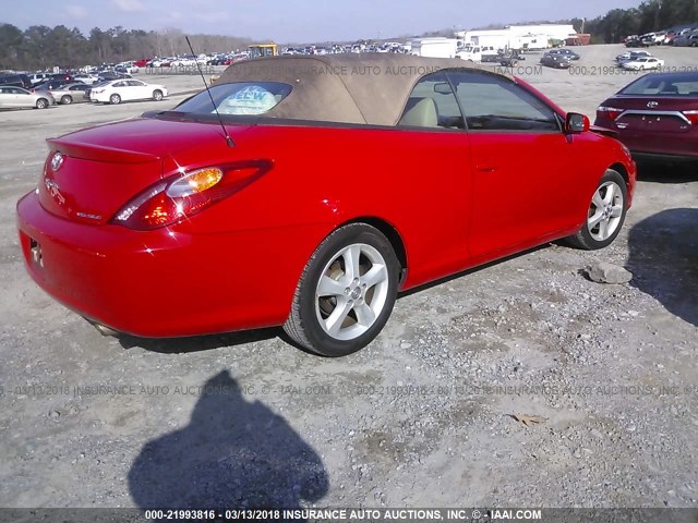 4T1FA38P75U056457 - 2005 TOYOTA CAMRY SOLARA SE/SLE წითელი ფოტო 4