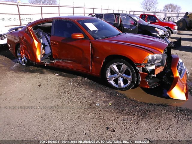 2B3CL5CT3BH508129 - 2011 DODGE CHARGER R/T ORANGE photo 6