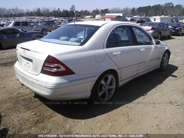 WDBRF52H76F746956 - 2006 MERCEDES-BENZ C GENERATION 2006 230 WHITE photo 4