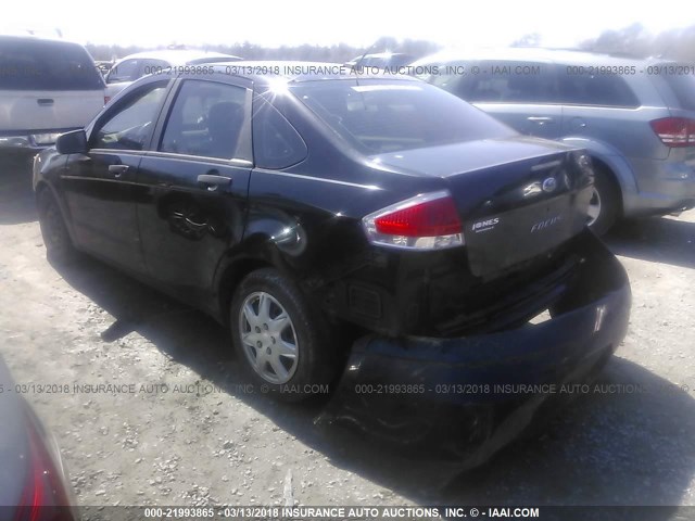 1FAHP34N48W228667 - 2008 FORD FOCUS S/SE BLACK photo 3