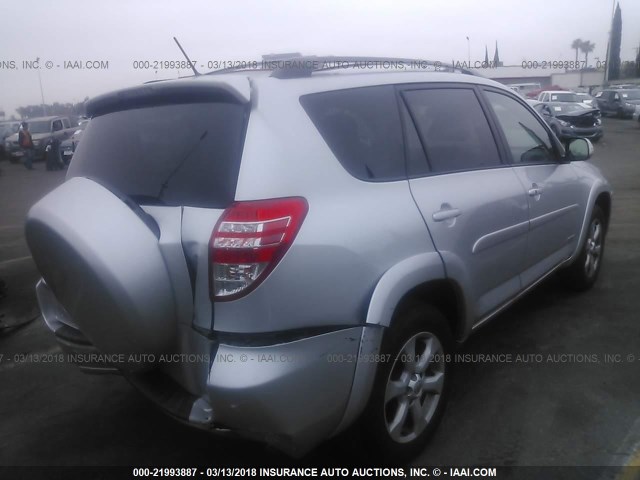 2T3YF4DV2BW094153 - 2011 TOYOTA RAV4 LIMITED SILVER photo 4