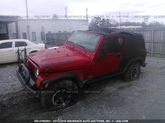 1J4FA49S94P774919 - 2004 JEEP WRANGLER / TJ SPORT RED photo 2