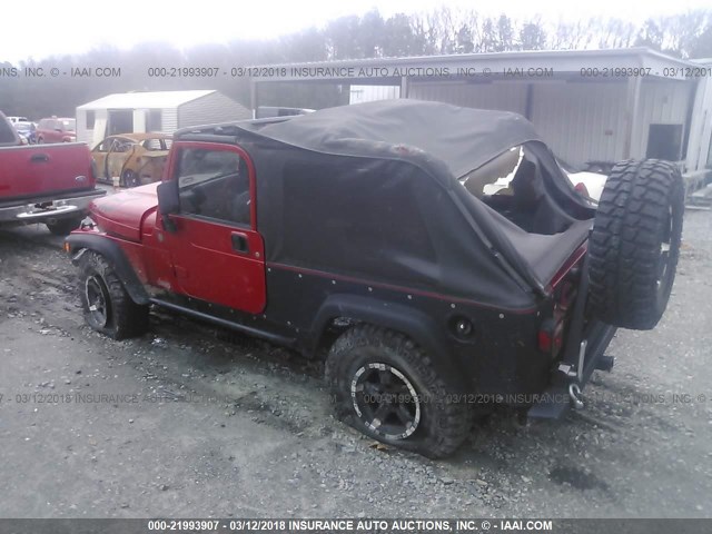 1J4FA49S94P774919 - 2004 JEEP WRANGLER / TJ SPORT RED photo 3