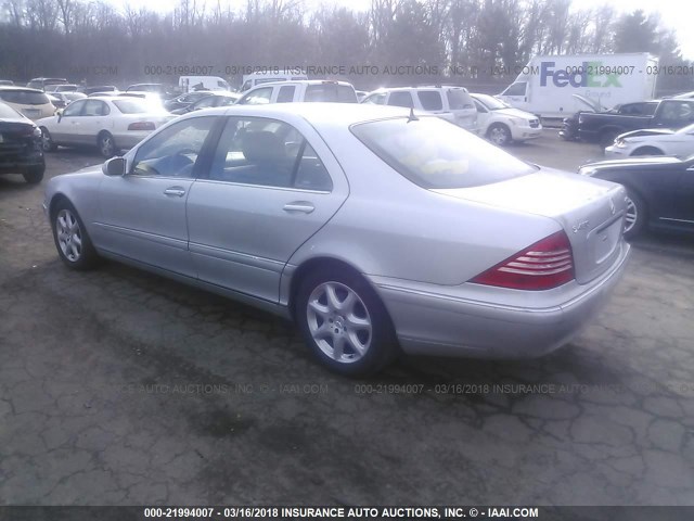 WDBNG83J43A365847 - 2003 MERCEDES-BENZ S 430 4MATIC SILVER photo 3