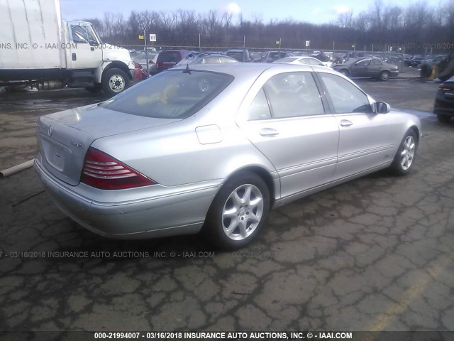 WDBNG83J43A365847 - 2003 MERCEDES-BENZ S 430 4MATIC SILVER photo 4