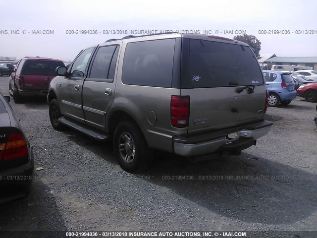 1FMPU16L42LA96187 - 2002 FORD EXPEDITION XLT 金色 照片 3