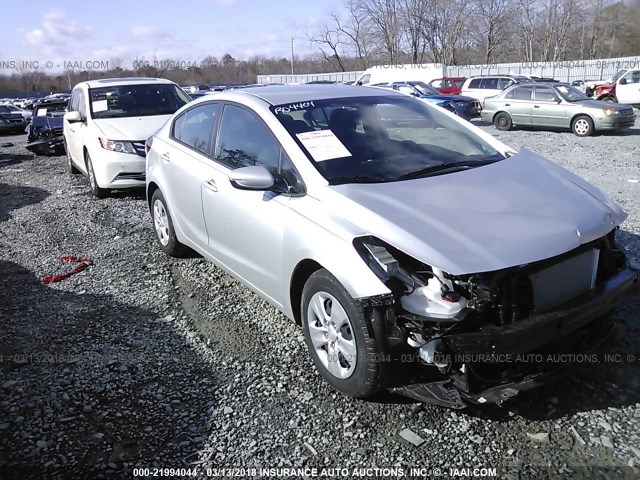 3KPFK4A71HE090706 - 2017 KIA FORTE LX SILVER photo 1