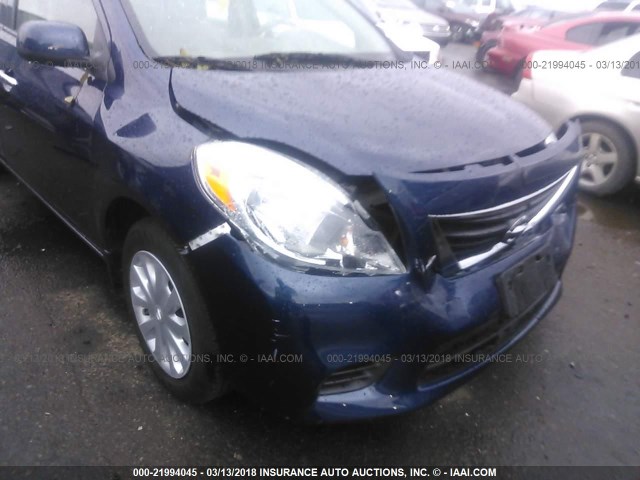 3N1CN7APXEL807934 - 2014 NISSAN VERSA S/S PLUS/SV/SL BLUE photo 6