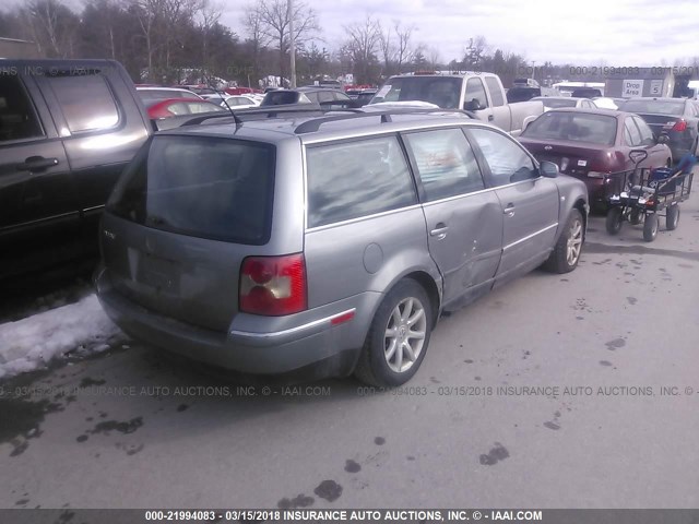 WVWVD63B84E021536 - 2004 VOLKSWAGEN PASSAT GLS GRAY photo 4