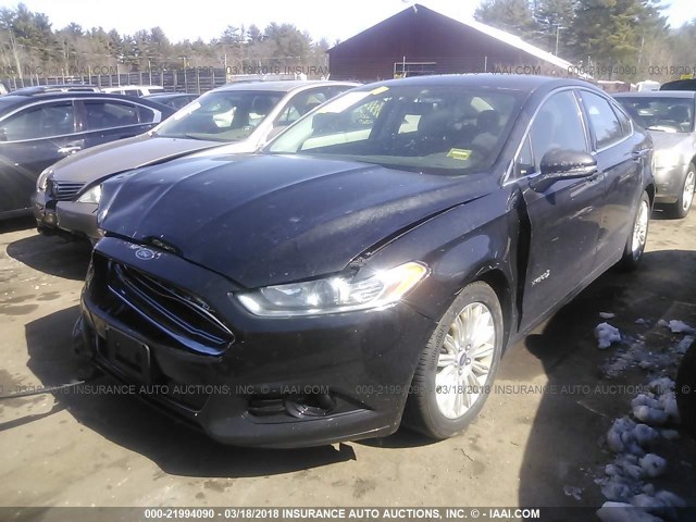 3FA6P0LU1FR119680 - 2015 FORD FUSION SE HYBRID BLACK photo 2