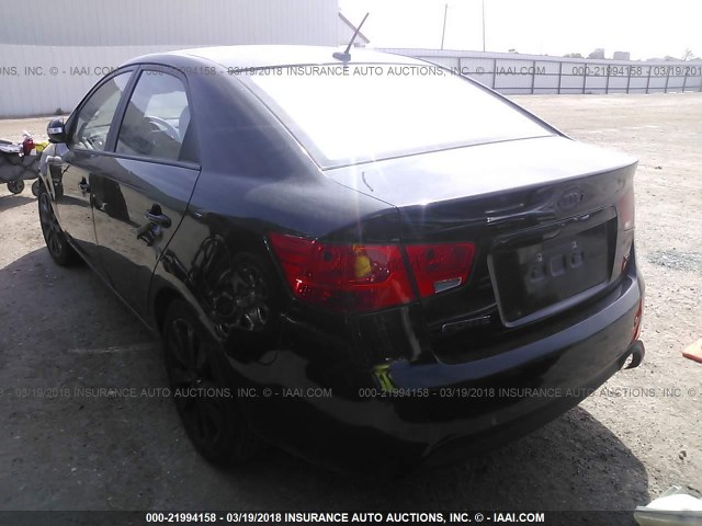 KNAFW4A33A5118215 - 2010 KIA FORTE SX BLACK photo 3